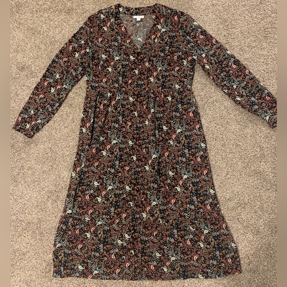 J. Jill Floral and Paisley Midi Dress